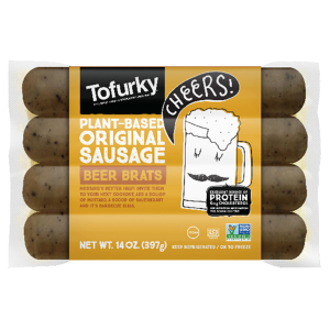 Package of 4 tofurky plant based sausages