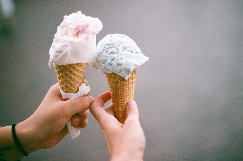 vegan ice cream in cones