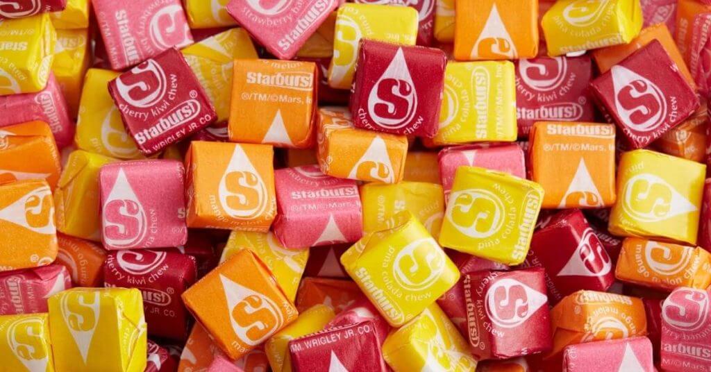 variety of colored starbursts