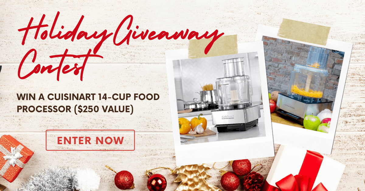 holiday giveaway contest win a cuisinart 14 cup food processor