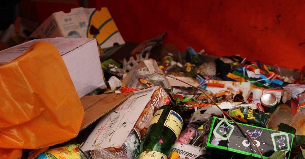 food waste in dumpster