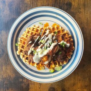 Rise Above Restaurant Chikn and Waffles