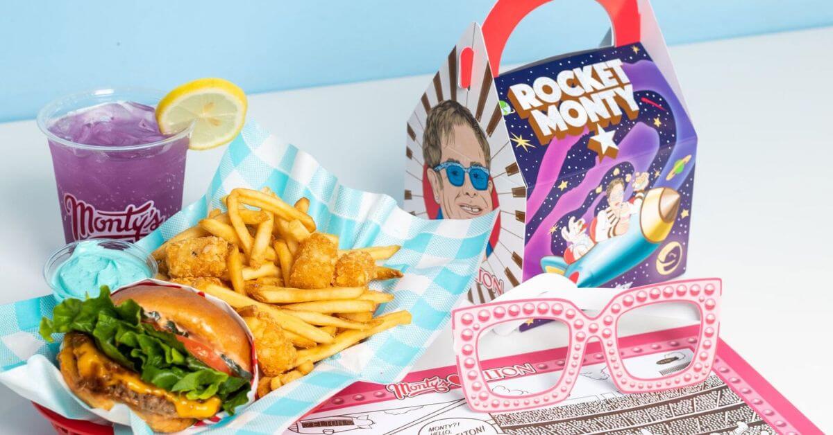 Elton John and Monty's Good Burger Meal