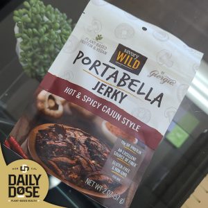 Package of savory wild portabella jerky