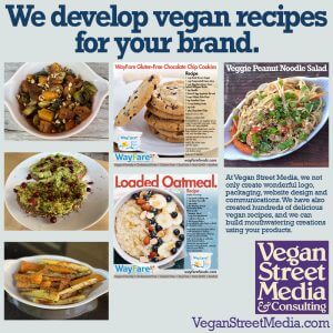 vegan street media and consulting ad we help develop vegan recipes for your brand