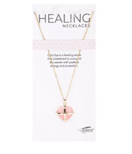 cat's eye healing necklace from the pink pigs